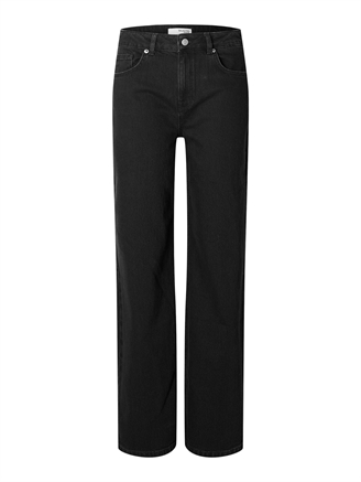 Selected Femme SlfAlice HW Wide Long Black Jeans Black Denim